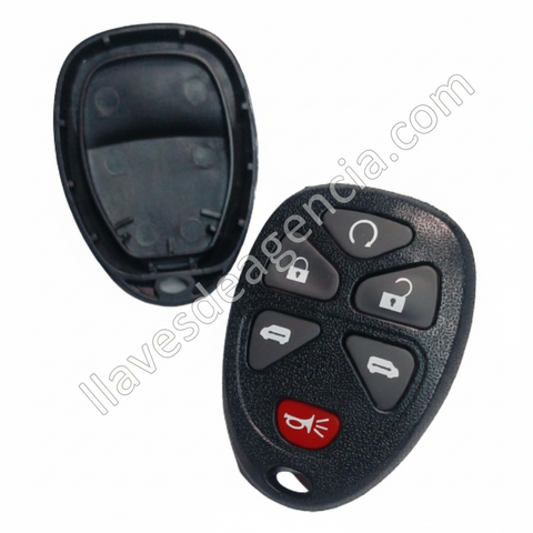 Carcasa repuesto 6 botones control remoto GM Chevrolet Tahoe Traverse Captiva HHR Uplander Pontiac Montana SV6 Rendezvous Saturn Relay Buick Terraza 2006-2011 con arrancador remoto botón pánico puertas laterales corredizas compatible original