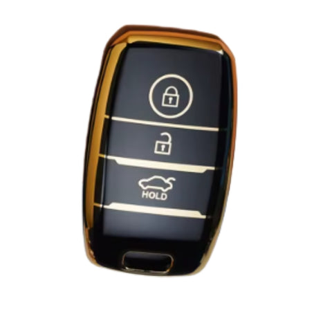 Funda Protectora de Llave Inteligente KIA - Negro Brillante - Compatible con KIA Rio, Rio Sportage, Ceed, Cerato, K3, KX3, K4, K5, Sorento, Optima, Picanto