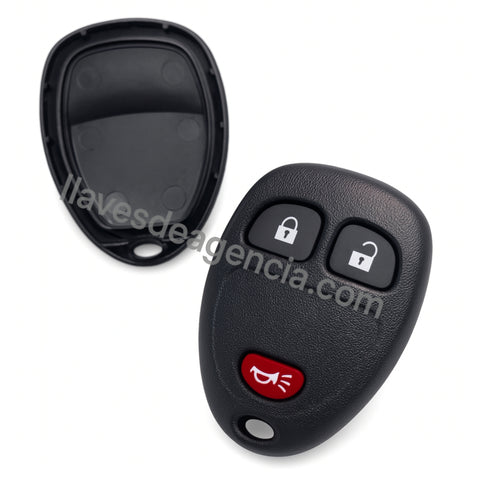 Carcasa control remoto 3 botones con membrana impermeable sin base pila tapa trasera para Chevrolet HHR Malibu Captiva Uplander Buick LaCrosse Lucerne Terraza Pontiac G5 G6 Montana Saturn Relay Outlook GMC 2005-2011, carcasa hueca sin componentes electrónicos, protege ranuras botoneras contra agua