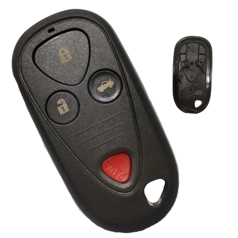 Carcasa de reemplazo para control remoto Acura CL, TL, TSX, MDX, RSX, NSX 2000-2008, diseño de 4 botones con cajuela: lock, unlock, cajuela y pánico