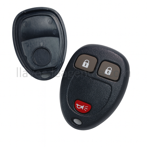 Carcasa de repuesto para control remoto Chevrolet Escalade, HHR, Silverado, Malibu, GMC Sierra - Con base para batería en tapa trasera, compatible múltiples modelos GM