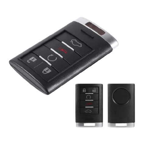 Carcasa para Chevrolet Presencia SRX 2008-2012 STS 2010-2012  XLR 2009  Cadillac 5 botones cajuela con arrancador a distancia + panico + llave inserto plateado llave inteligente 771419