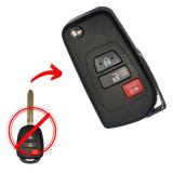 llave carcasa para Toyota Abatible Yaris Tundra Sequoia Corolla  Rav4 Corolla Camry o Highlander convertida 260047