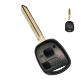 Carcasa de Llave Fija Premium 2 Botones para Toyota FJ Cruiser (2008-2015) y Land Cruiser (2008-2010) - Compatible con Lexus y Dodge A81