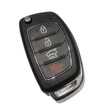 Carcasa Llave Hyundai 4 Botones - Corte Izquierdo | Tucson 2015-2019, Sonata 2015-2017, Santa Fe 2013-2018