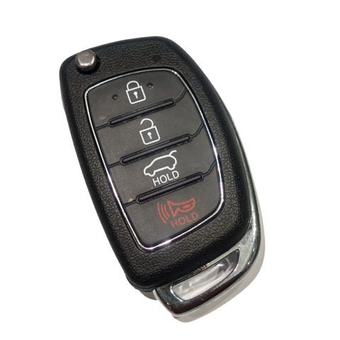 Carcasa Llave Hyundai 4 Botones - Corte Izquierdo | Tucson 2015-2019, Sonata 2015-2017, Santa Fe 2013-2018