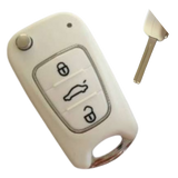 Carcasa de Llave Premium Hyundai Accent / Verna / Attitude 2012-2014 - Blanca (Hueca)