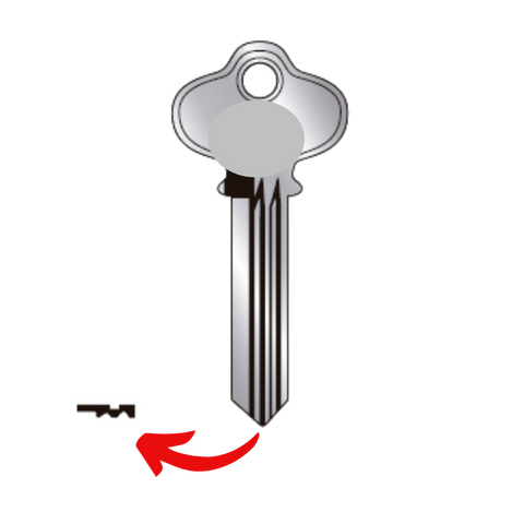 Llave de candado antiguo grande para CO36C para uso en Corbin