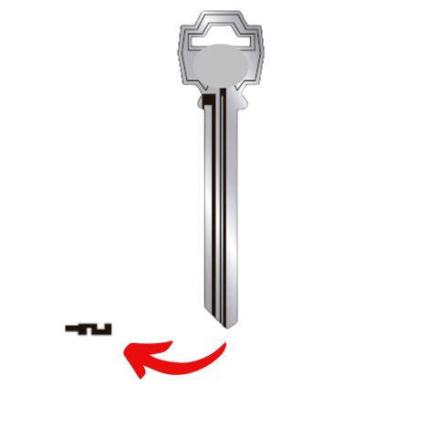 Llave de cerradura para Fanal de pasador largo para R55L para uso en Fanal