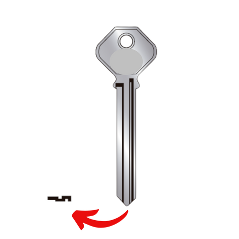 Llave de cerradura para Phillips de pasador largo para R52L compatible con generica 722019