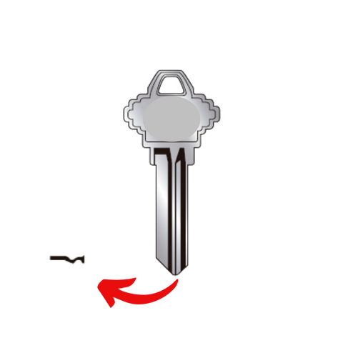 Llave de cerradura para Shellage 6 cortes para SC20 para uso en Schlage