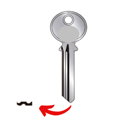 Llave de cerradura electrica 6 pernos para R1L para uso en Yale