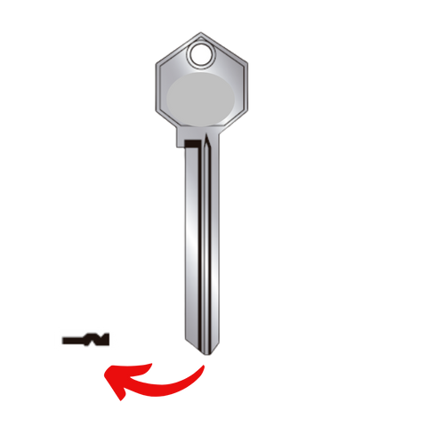 Llave de cerradura de pasador largo para Lock para R58 para uso en Lock