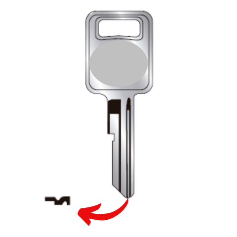 Llave para Chevrolet uso A64 Letra  A