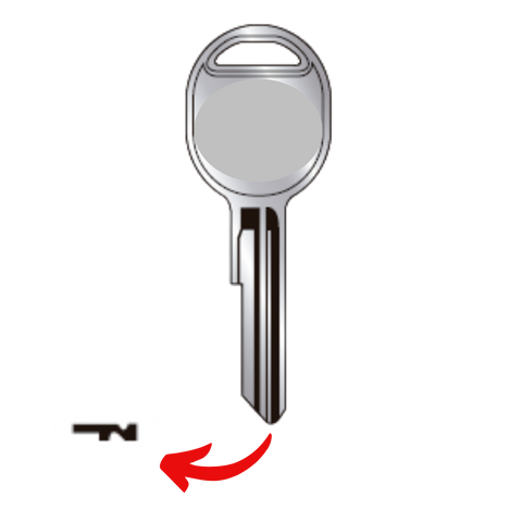 Llave para Chevrolet uso A65 Letra B
