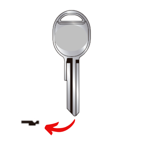 Llave para Chevrolet uso A67 Letra D