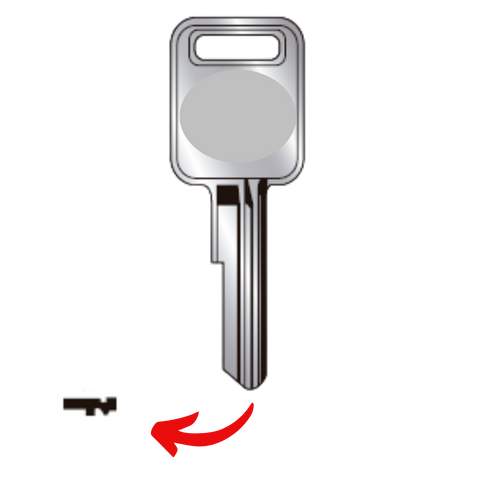 Llave para Chevrolet uso A72 Letra J