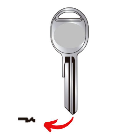 Llave para Chevrolet uso A78 Letra K