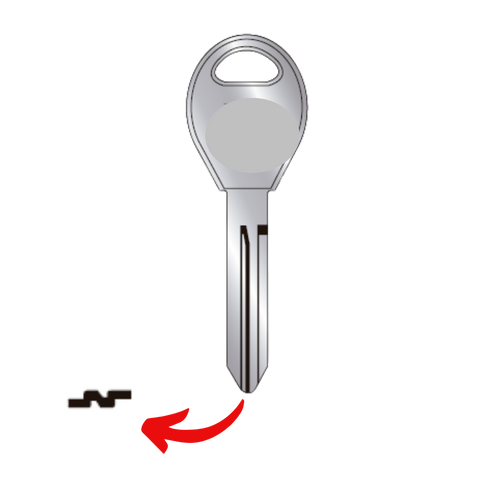 Llave para Nissan uso DAT16