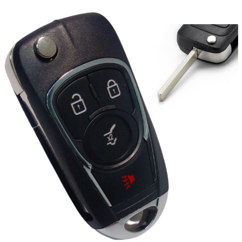 Carcasa Cromada Premium para Llave Chevrolet (4 Botones) - Camaro, Malibu, Sonic