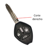 Carcasa Premium para Llave Mitsubishi: 2 Botones + Cajuela (Corte Derecho)