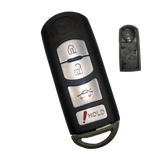 Carcasa Llave Control Remoto Mazda (4 Botones) - Compatible Mazda 2, 3, 6, MX-5 Miata