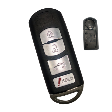 Carcasa Llave Control Remoto Mazda (4 Botones) - Compatible Mazda 2, 3, 6, MX-5 Miata