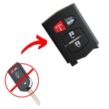 Carcasa de Llave con 4 Botones y Cajuela para Mazda - Compatible con CX-5, Mazda 3, 6, MX-5 y más (modelos 2008-2013)