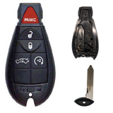 Llave con Chip y Control Remoto para Ram, Dodge, Chrysler (2007-2013) - Modelos Compatibles: 1500, 2500, 3500, Journey, Grand Caravan, Charger, Durango, Challenger, Magnum