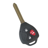 Repuesto Carcasa Llave Toyota Fija con Botón de Pánico - Para 4Runner, Hilux, RAV4, Matrix, Yaris | Modelos 2006-2019