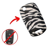 Silicón protector funda de llave Hyundai  Kia animal print cebra