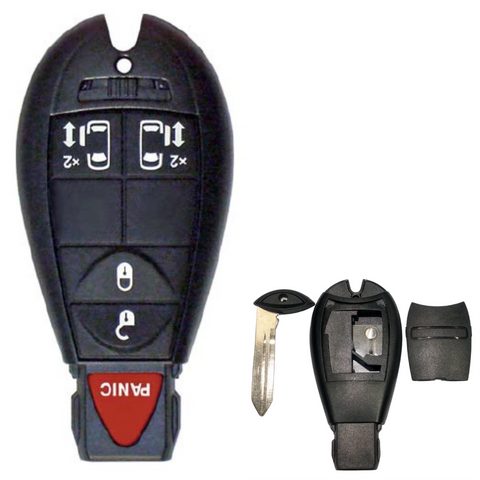Carcasa llave Fobik para Chrysler Town Country, Dodge Grand Caravan, Durango, Jeep Commander y VW Routan 2008-2015, repuesto premium
