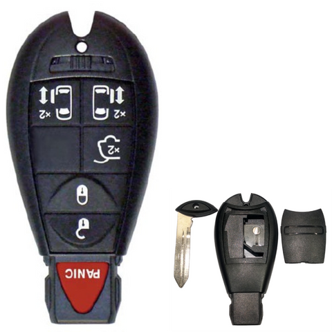 Carcasa llave Fobik Chrysler Town Country Dodge Grand Caravan Durango VW Routan 2008 2015 repuesto reemplazo incluye lamina virgen facil instalacion protege componentes electronicos control remoto integrado