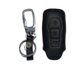 Funda de piel Ford Figo presencia 3 botones.