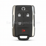Carcasa cromada de repuesto para llave Chevrolet Silverado, Suburban, Tahoe, Colorado y GMC Sierra, Yukon 2014-2019 con control de compuerta trasera y botón de pánico
