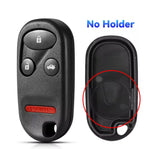 Carcasa de reemplazo para control remoto tipo llavero Honda Accord, Civic, CR-V, Jazz, S2000, Fit, Odyssey, diseño de 4 botones: abrir, cerrar, cajuela y pánico, batería unida a la tarjeta verde electrónica del control remoto, sin llave integrada, cuelga como llavero