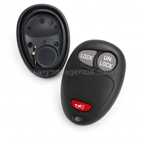 Carcasa control remoto 3 botones con membrana impermeable para Chevrolet HHR Malibu Buick LaCrosse Lucerne Century Regal Cadillac Pontiac G5 G6 Grand Prix Oldsmobile Intrigue 2001-2011, carcasa hueca sin componentes electrónicos, protege ranuras botoneras contra agua