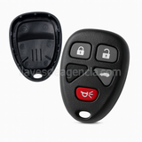 Carcasa control remoto 4 botones con membrana impermeable para Chevrolet Uplander Venture 2002-2005 configuración 1 puerta corredera, carcasa hueca sin componentes electrónicos, protege ranuras botoneras contra agua
