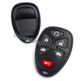 Carcasa control remoto 6 botones con membrana impermeable arranque remoto a distancia y 2 puertas laterales corredizas para Chevrolet Tahoe Traverse Captiva HHR Uplander Pontiac Montana Buick Terraza Saturn Relay 2006-2011, carcasa hueca sin componentes electrónicos, protege ranuras botoneras contra agua
