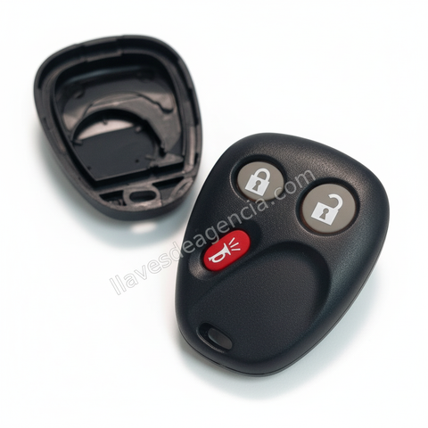 Carcasa de repuesto para control remoto Chevrolet Tahoe Suburban Silverado Avalanche Equinox GMC Sierra Yukon Cadillac Escalade Hummer H2 Pontiac Torrent Saturn Vue 2003-2007, compatible con todas las variaciones de modelos GM
