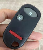 Carcasa de reemplazo para control remoto tipo llavero Honda Civic, CR-V, Accord, Jazz 2003-2011, diseño de 3 botones: abrir, cerrar y pánico, batería en el centro de la tapa trasera, sin llave integrada, cuelga como llavero