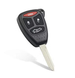 Carcasa llave chip Chrysler 300 300C Dodge Durango Charger Magnum Ram Dakota Jeep Cherokee Commander Compass Grand Cherokee Liberty Wrangler 2006 2010 repuesto incluye lamina virgen facil instalacion