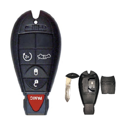 Carcasa llave Dodge Ram 1500 2500 3500 4500 5500 Tradesman Durango Magnum Chrysler 300C Jeep Cherokee 2008 2017 repuesto incluye lamina virgen facil instalacion protege componentes electronicos
