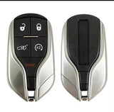 Carcasa de repuesto llave inteligente 5 botones CS086008 con arranque remoto y cajuela sistema sin llave keyless para Maserati Quattroporte Ghibli Jeep Dodge, compatible múltiples modelos
