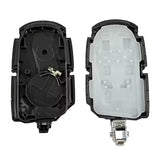 Carcasa llave inteligente CS086008 Maserati Jeep Dodge vista componentes internos cavidad para tarjeta electrónica y batería sistema sin llave, guía instalación fácil reemplazo