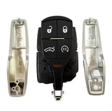 Vista detalle carcasa llave inteligente CS086008 Maserati Jeep Dodge 5 botones con arranque remoto cajuela pánico sistema keyless, diseño ergonómico alta calidad compatible vehículos premium