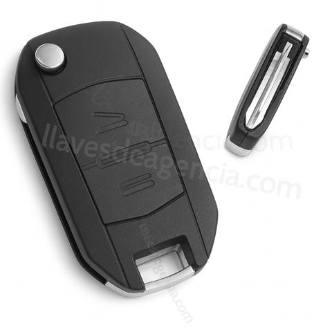 Carcasa llave tipo navaja abatible Chevrolet Corsa Opel Combo Tigra Meriva Agila Vauxhall 2 botones negro 2000-2007 México

