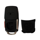 Detalle carcasa llave Volkswagen abatible interior componentes 3 botones
