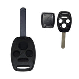 Carcasa reforzada de reemplazo para llave Honda CR-V, Accord, Civic, Pilot, Fit, Odyssey, diseño de 4 botones con cajuela, plástico de calibre grueso superior, base vulcanizada donde se sujeta la llave para mayor agarre y resistencia