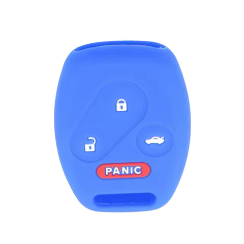 Funda protectora de silicón azul antiderrapante para llave Honda Civic, Accord, CR-V, Fit, Pilot, Odyssey 2005-2015, diseño de 4 botones con cajuela, resistente a altas temperaturas